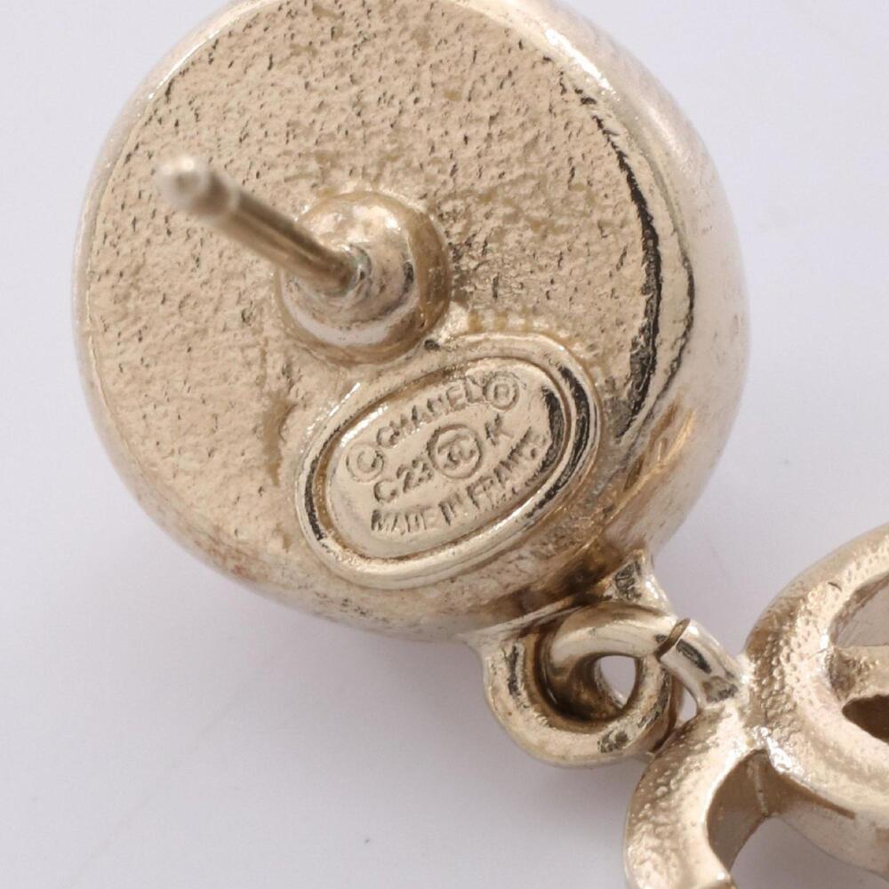 CHANEL Authentic White Pearl Logo Earrings - Picture 3 of 4